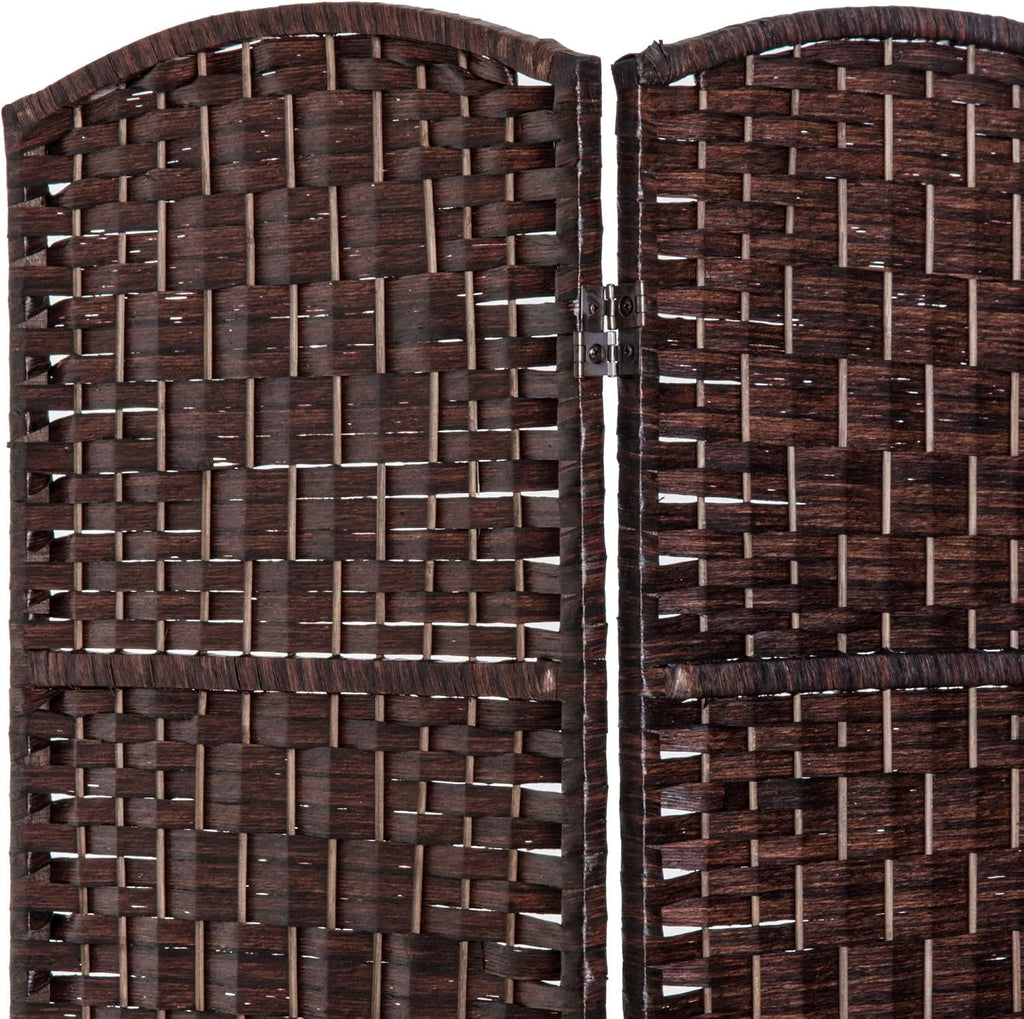HOMCOM Room Divider 3-Panel, 6FT-Tall Folding Privacy Screen, Brown