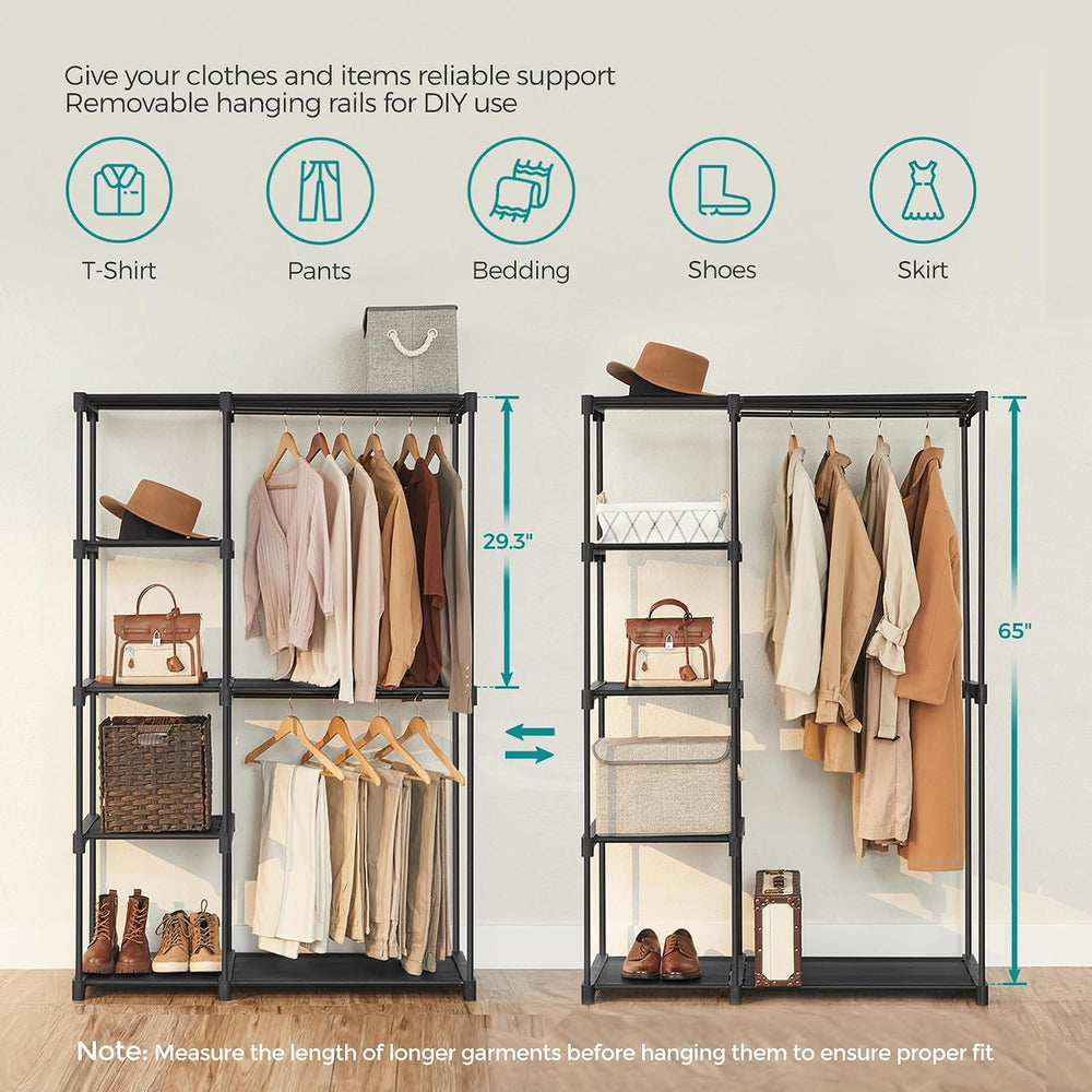 SONGMICS Portable Closet, Freestanding Closet Organizer, Clothes Rack