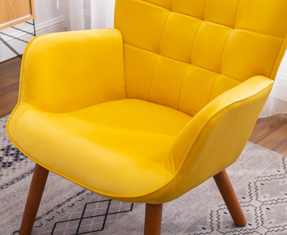 Roundhill Furniture Leiria Contemporary Silky Velvet Tufted Accent Chair with...
