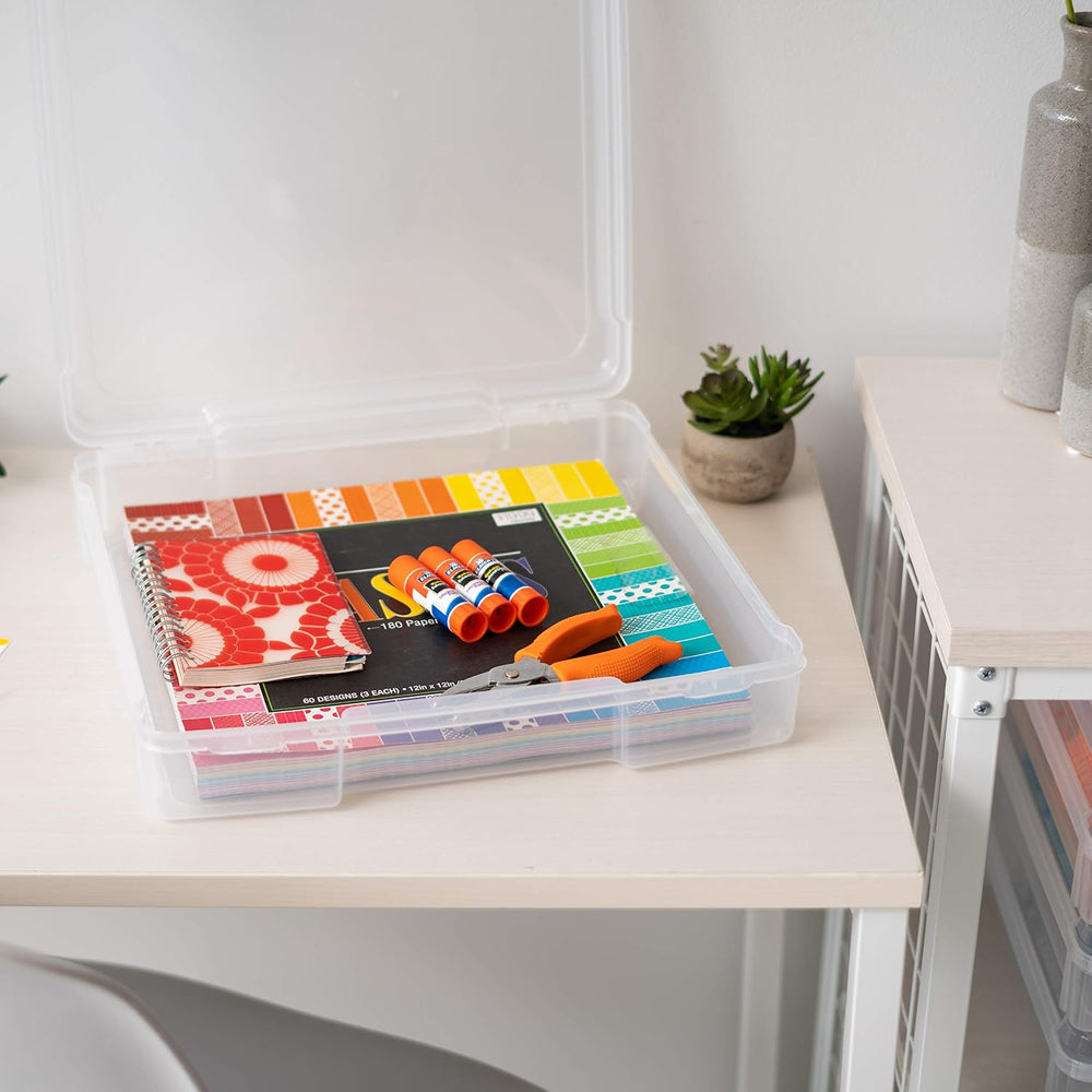 IRIS USA Rolling Cart with Drawers |Made in USA| 6-Tier Cases - White/Clear