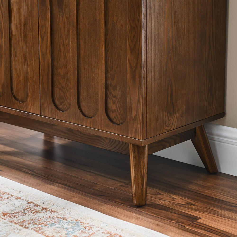 LKTART Small Sideboard Buffet,Mid Century Modern Storage Cabinet with Doors