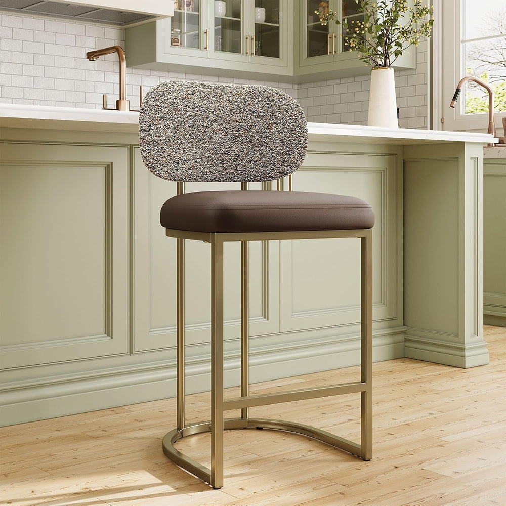 MAISON ARTS Counter Height Bar Stools, Bar Chair with Back, 1PC