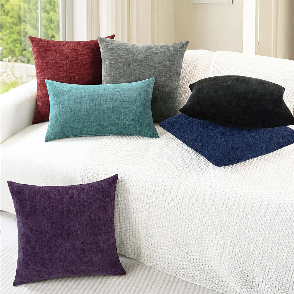 CaliTime Decorative Couch Throw Pillow Covers 26 X 26 Inches Plum Purple