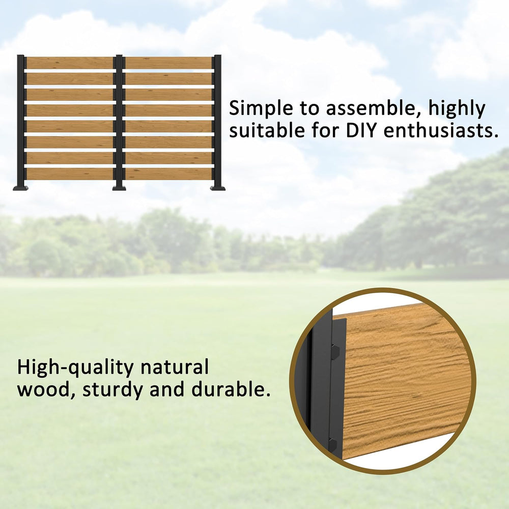 MUPATER 49'' H×78'' W Outdoor Fence Privacy Screen, No Dig Wo...