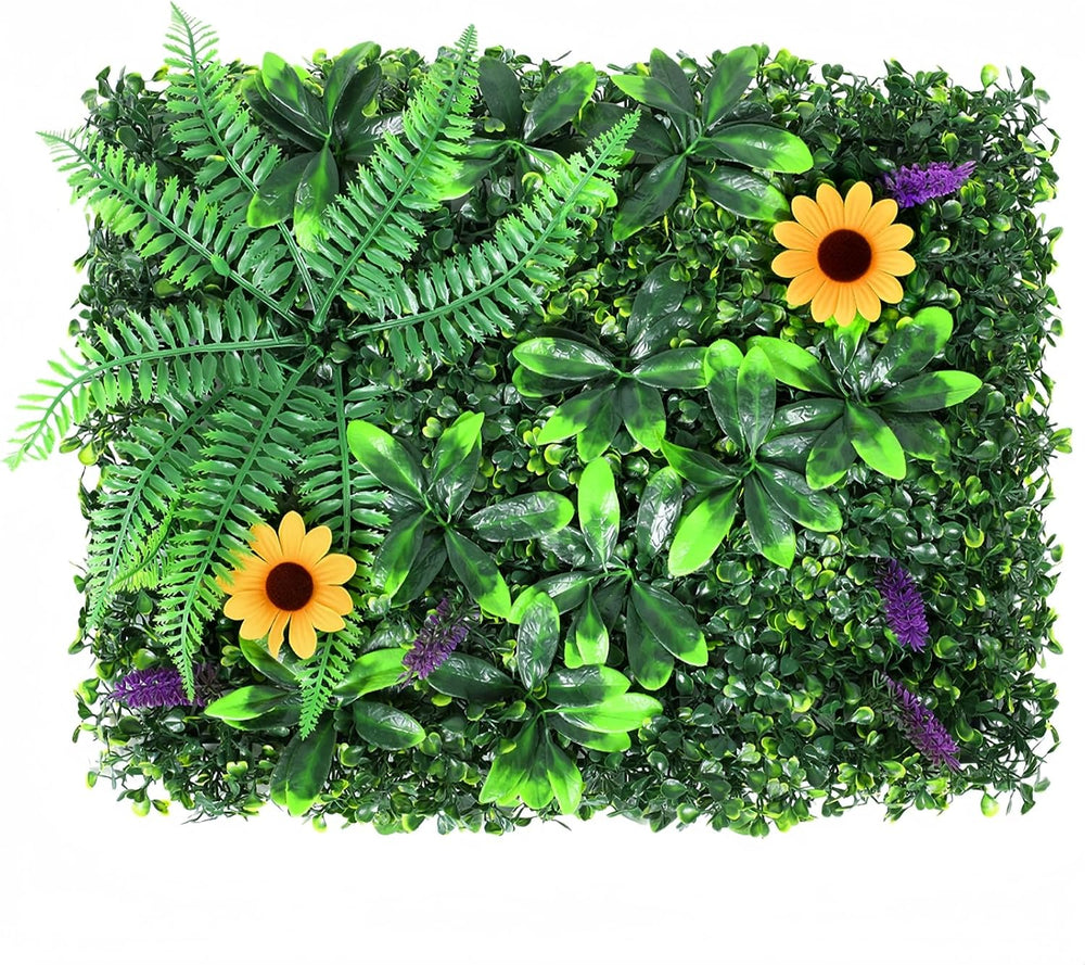 MOOACE 6 Pack Artificial Grass Wall Panel, Faux Greenery Backdrop