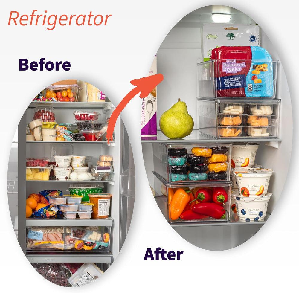 ClearSpace Pantry Organization and Storage Bins with Removable Dividers &...