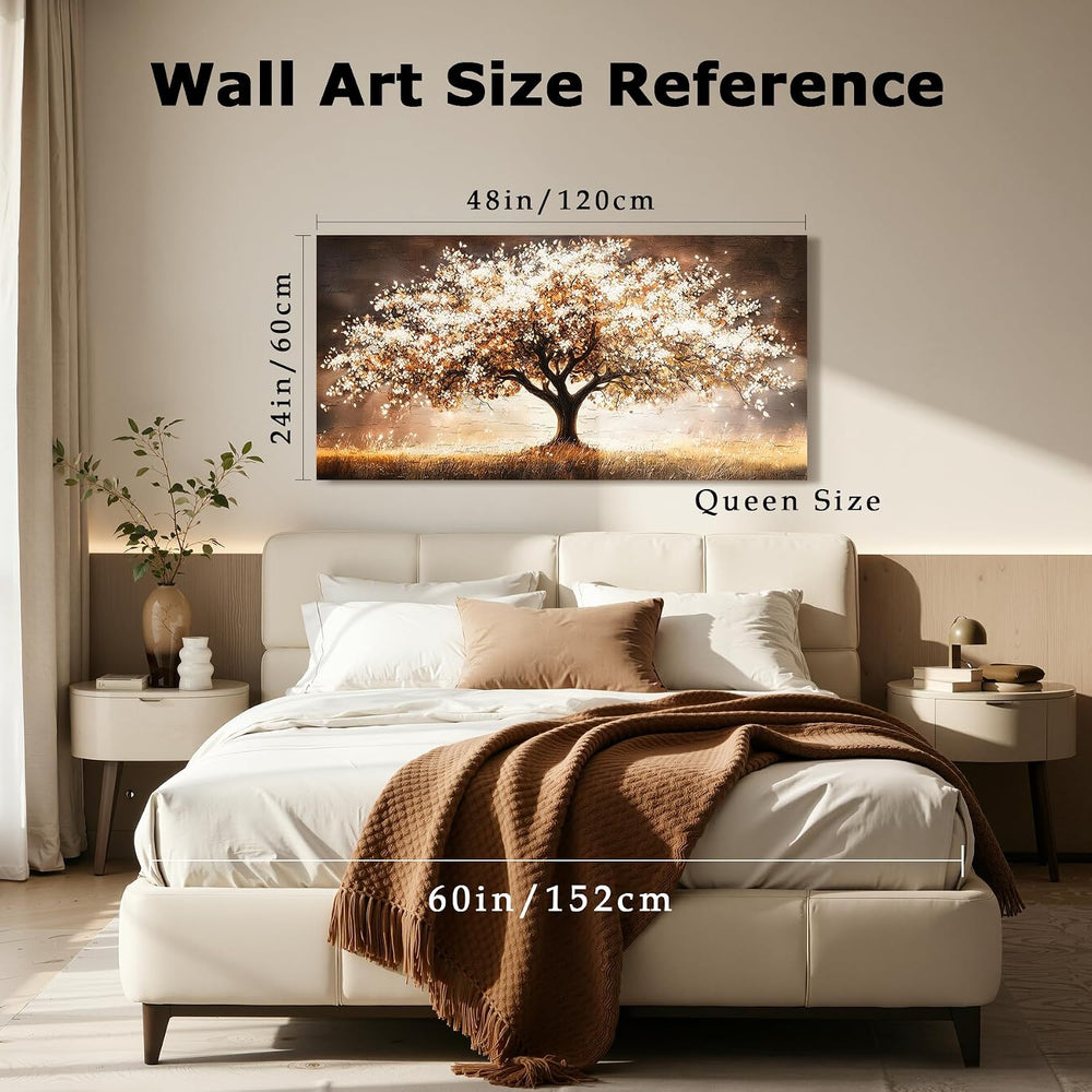 Kinetrix Rustic Tree of Life Wall Art Modern Farmhouse Large Decor Neutral