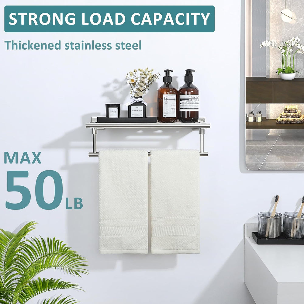 Alise 16 Inch Towel Racks for Bathroom Wall Mounted,Brushed Nickel