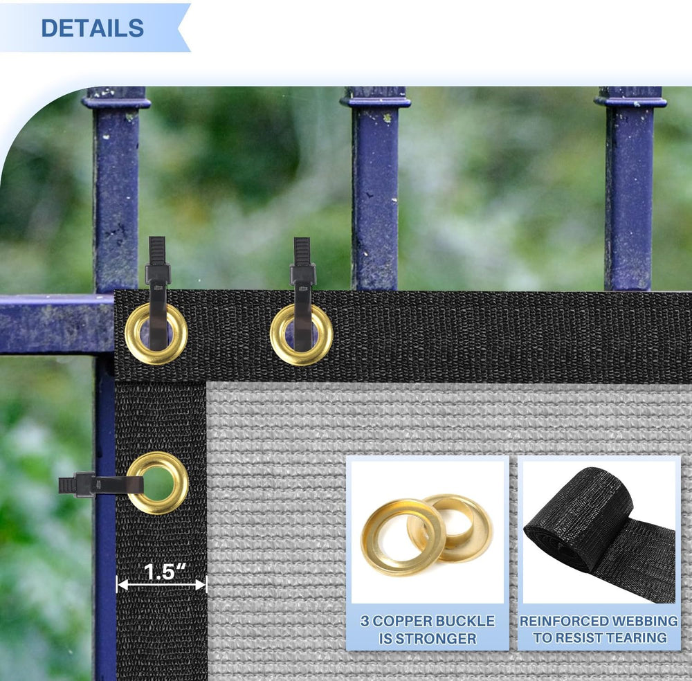 E&K Sunrise 6' x 50' Privacy Fence Screen with Grommets, Outdoor ...