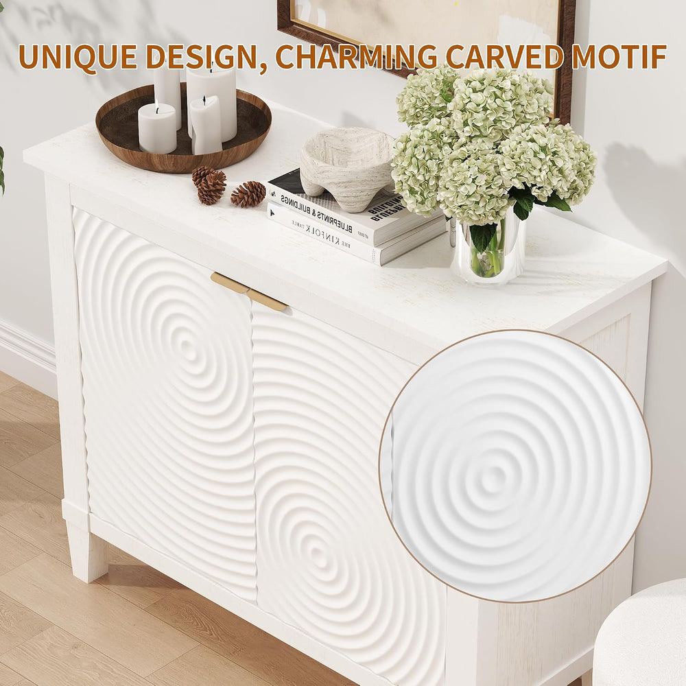 karlott Buffet Cabinet with Storage, Sideboard Accent Cabinet, Annual Ring