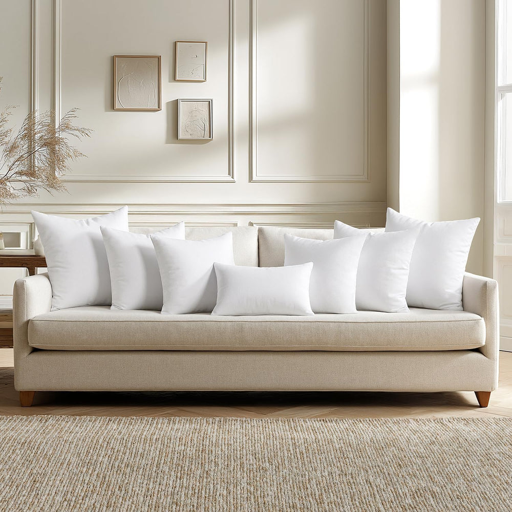 MIULEE 18x18 Throw Pillows Inserts 6 Pack, Decorative Pillows for Couch Bed