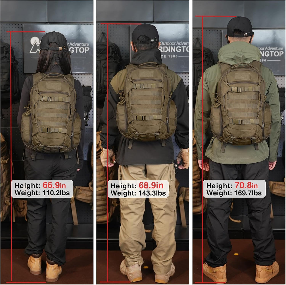 Mardingtop Tactical Molle Backpack for Men,28L EDC Hiking & Motorcycle Ba...