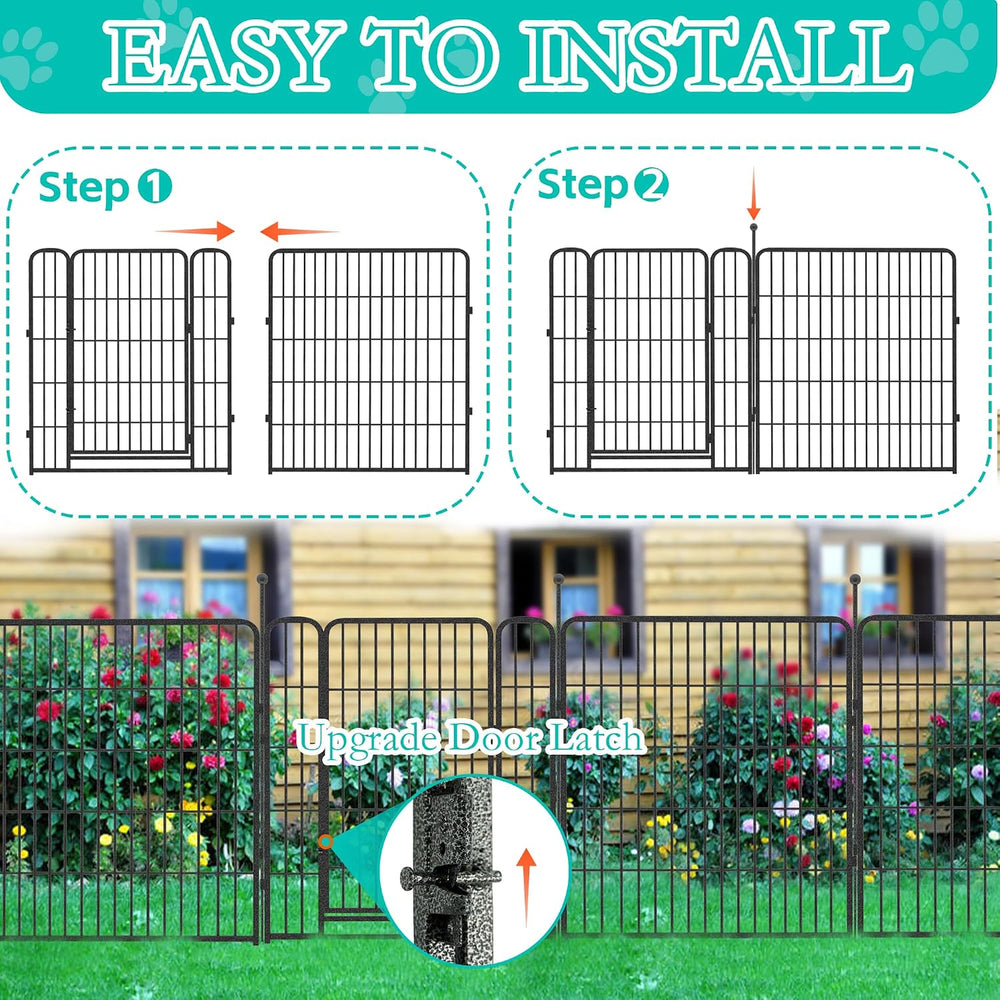 Decorative Garden Fence Folding Patio Decor Flower Bed Fencing Animal Barrier...
