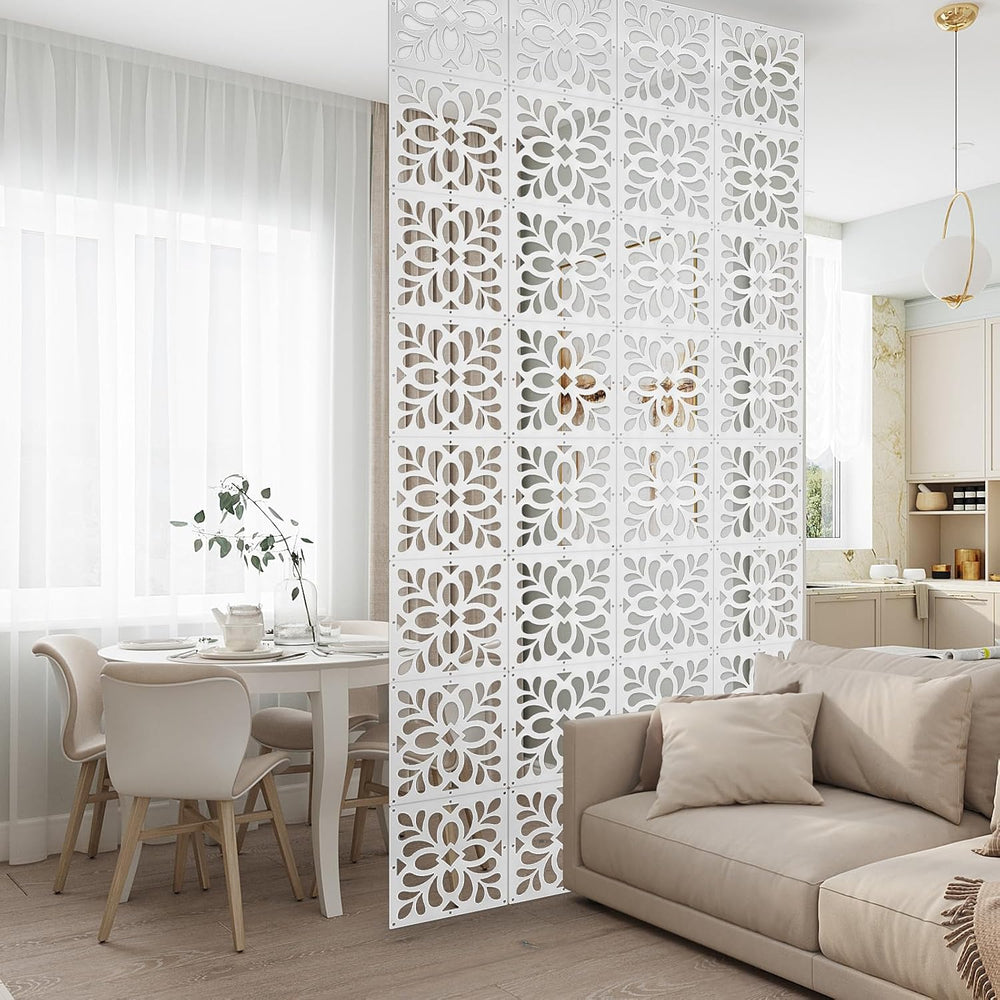 24PCS Hanging Room Divider Wall Screen Panel Room Divider Panels- Leaves