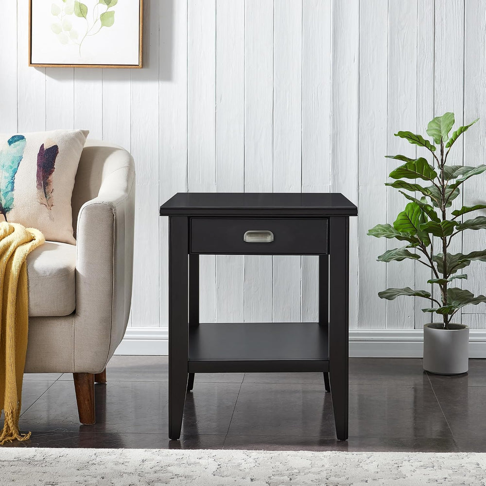 Leick Home Laurent End Table, 24", Black