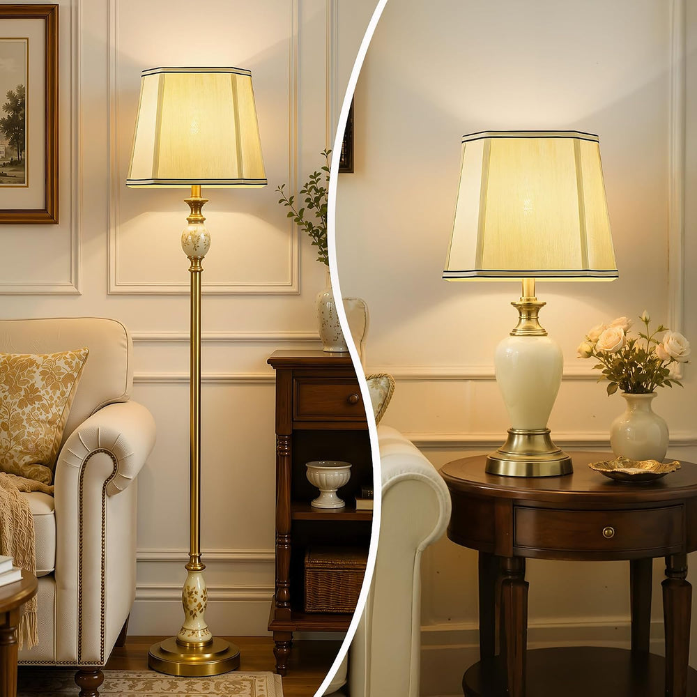 Gold Rectangle Lamp Shades Set of 2 for Table Lamp,10" x 13"x 10"