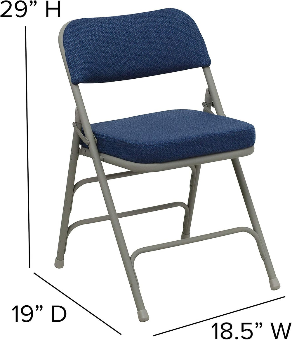 Flash Furniture Hercules Metal Folding Chair, Navy, 2-Pack