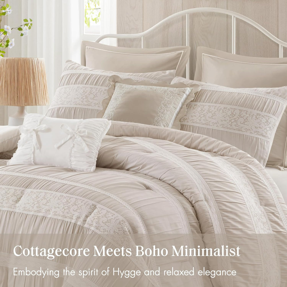Madison Park Farmhouse Comforter Set, 5PC King Bedding Set