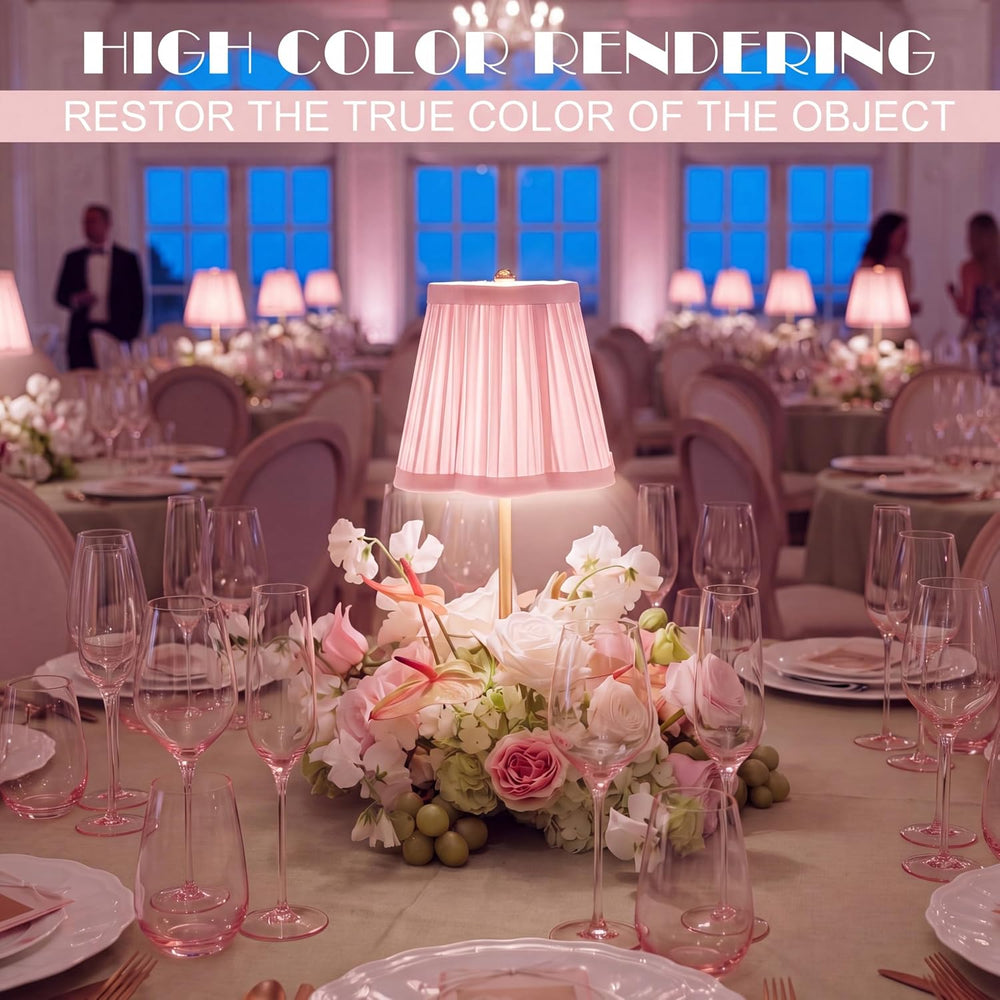 Wedding Cordless Table Lamp Rechargeable, Pink, 4 Pack