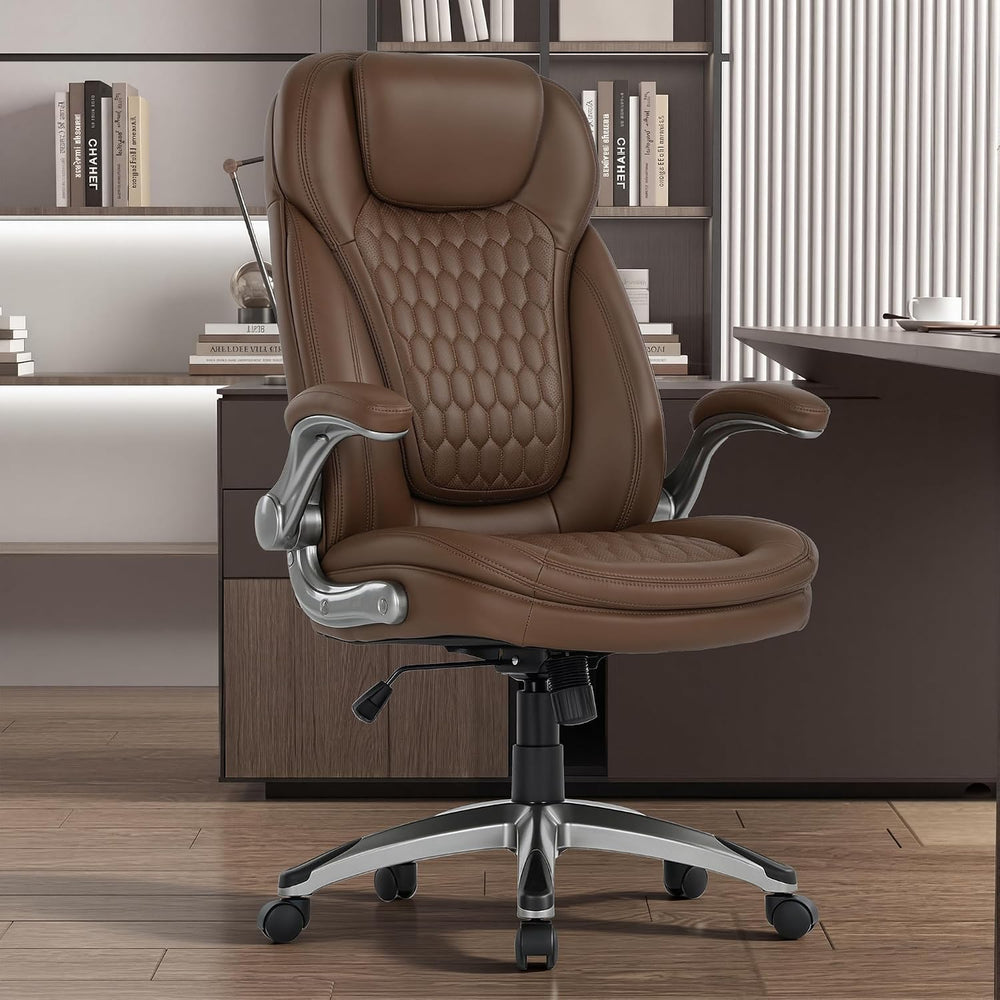 COLAMY Executive Office Chair-Ergonomic Computer Desk Chair, High Back Leathe...