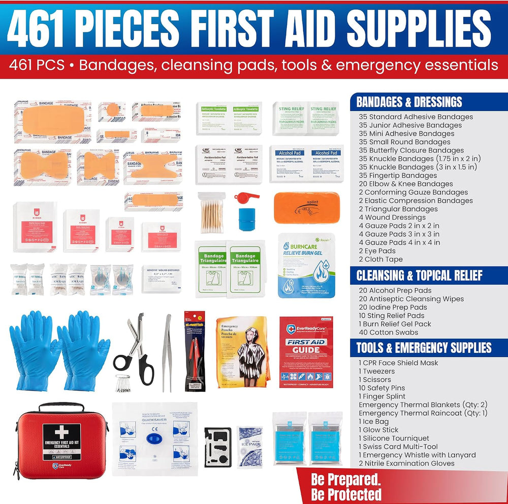 461 PCS | WaterProof First Aid Kit For Car, Home, Emergency & Travel