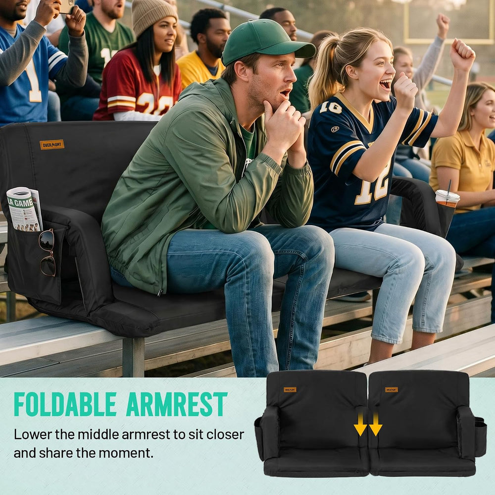 Overmont Stadium Seats with Back Support, Padded Bleacher Seat Cushion