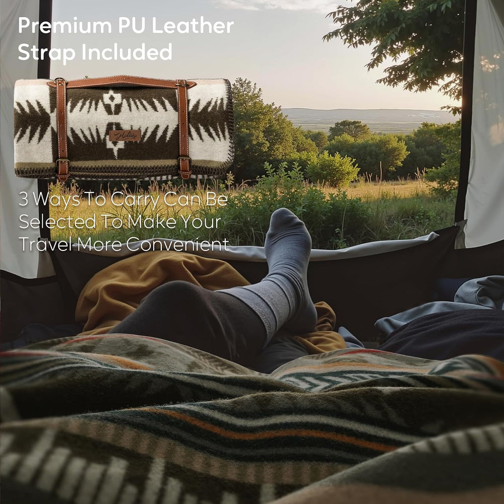 Molithe 100% Wool Blanket, 62" x 86", Warm, Thick, Military, Campin...