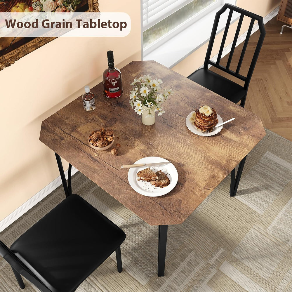 GAOMON 3-Piece Dining Table Set for 2,Kitchen Table with Upholstered Chairs