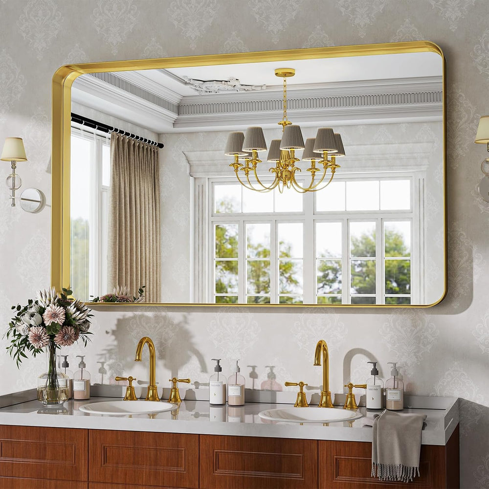 Bathroom Mirrors for Over Sink 30 x 48 Inch Gold