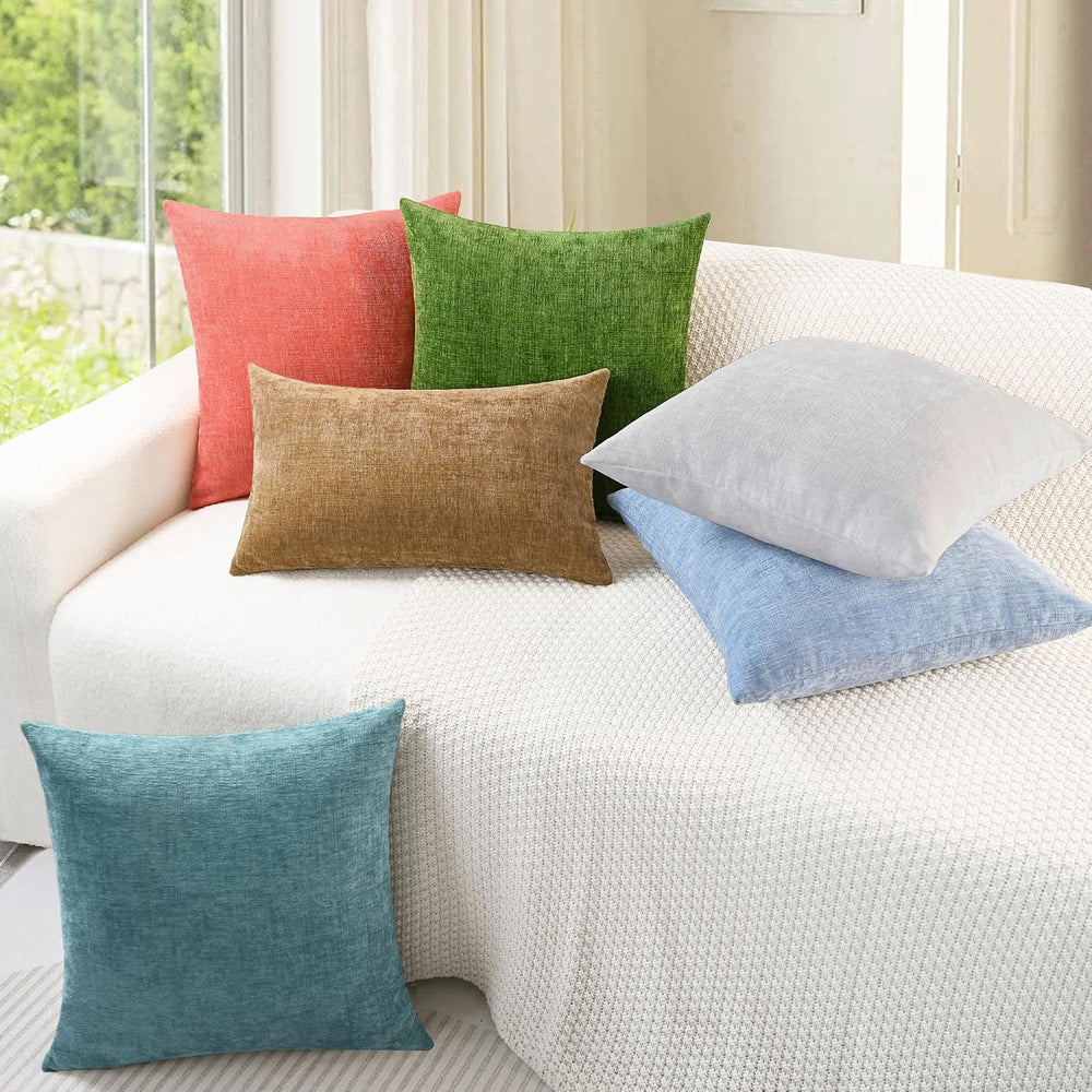 CaliTime Decorative Throw Pillow Covers 18 X 18 Inches Moonbeam Gray