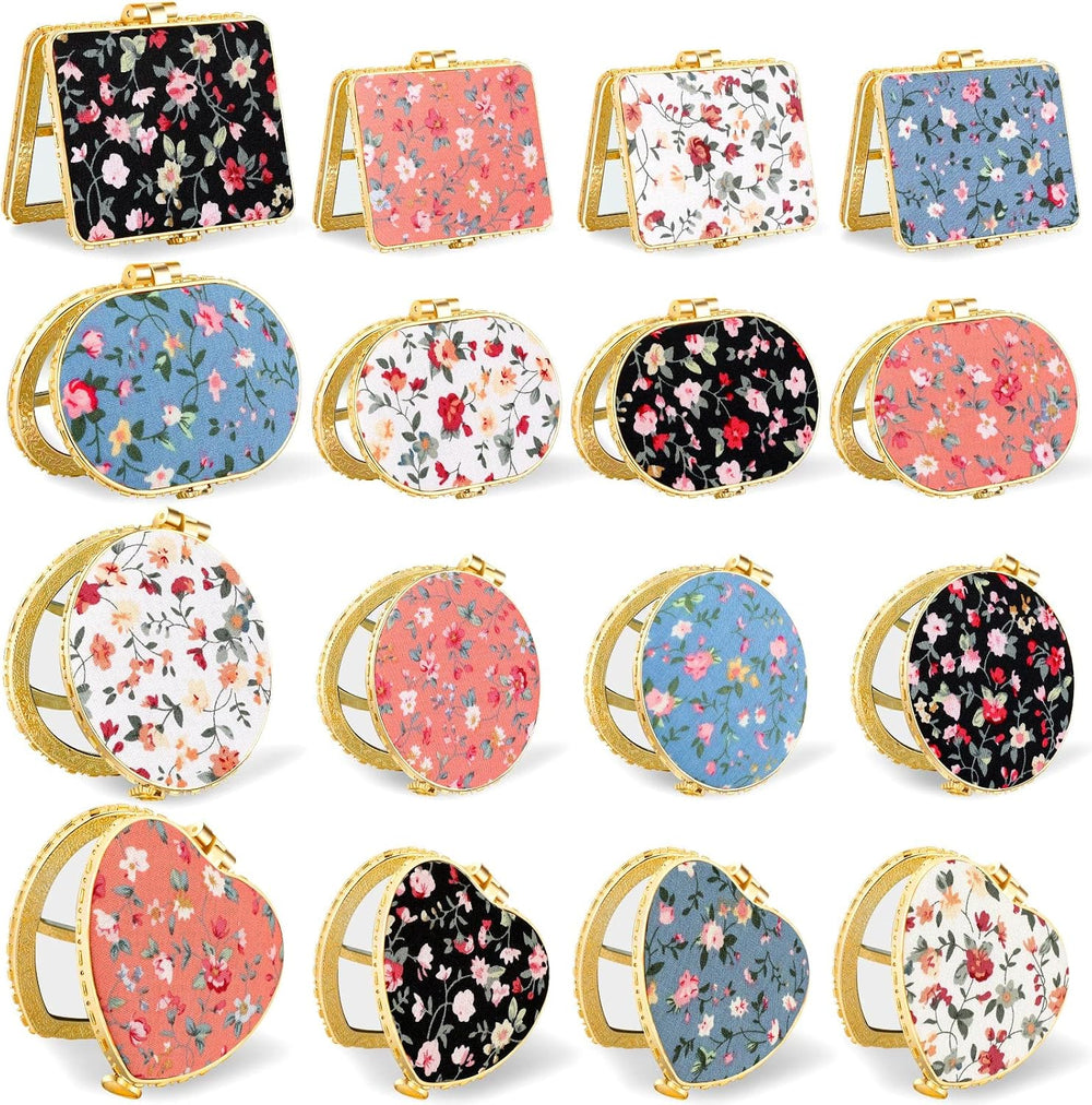 Remerry 48 Pieces Compact Mirror for Purse Small Flower Pocket Mirror Portabl...