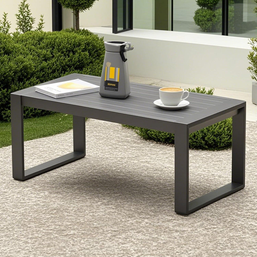 Sundale Outdoor Coffee Table, 40 Inch Rectangle Patio Coffee Tables for Outsi...