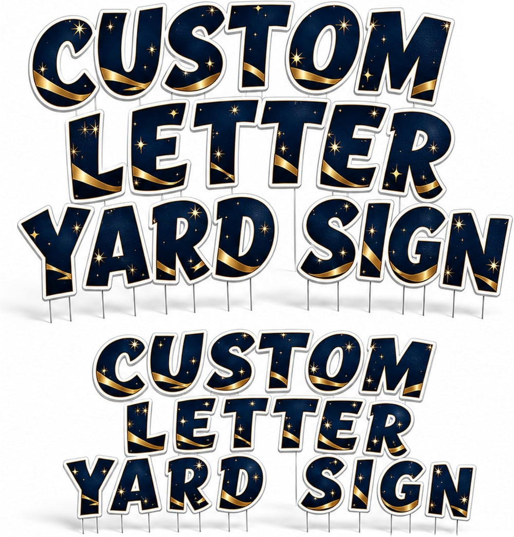 Custom Large lawn letters with stakes by BCB | Lawn Sign Printed in USA