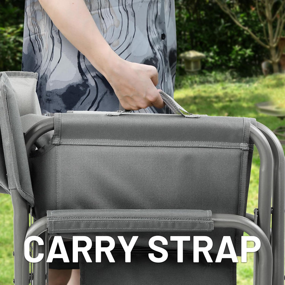 TIMBER RIDGE Aluminum Oversized Camping Chair, Support 400lbs