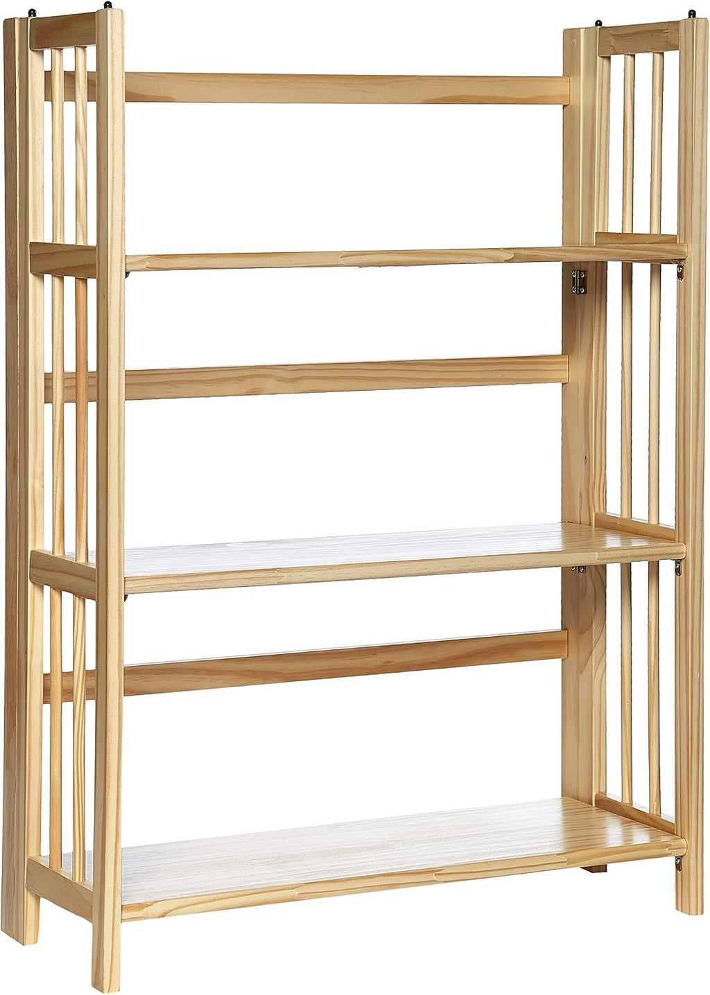 Casual Home 3-Shelf Folding Stackable Bookcase (27.5" Wide)-Natural