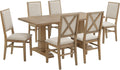 Crosley Furniture Joanna 7-Piece Dining Set, Upholstered Chairs