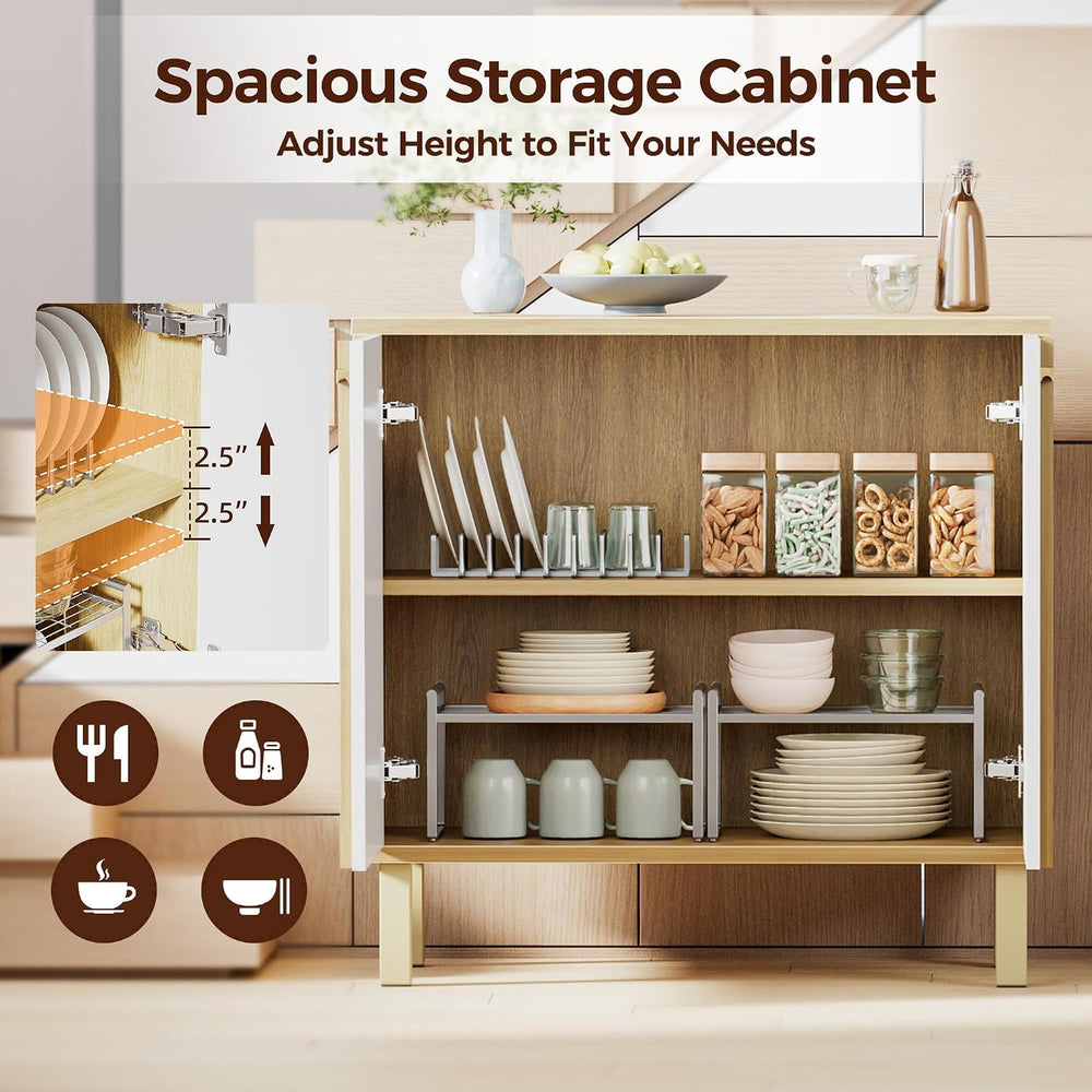Sideboard Buffet Cabinet with Storage, Small Entryway Credenza