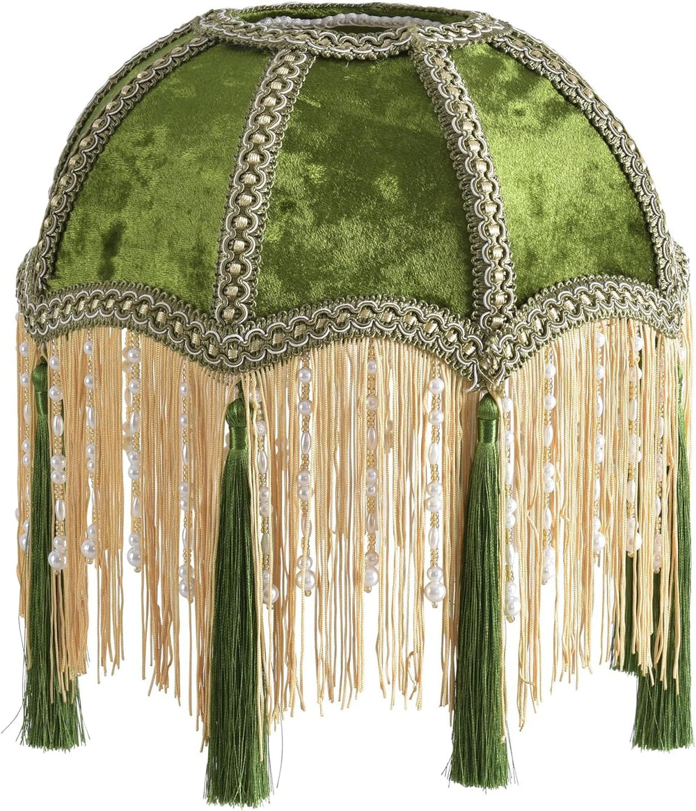 xiaojuande-Lampshade with tassels, Premium Classic Victorian, Style Bell Shap...