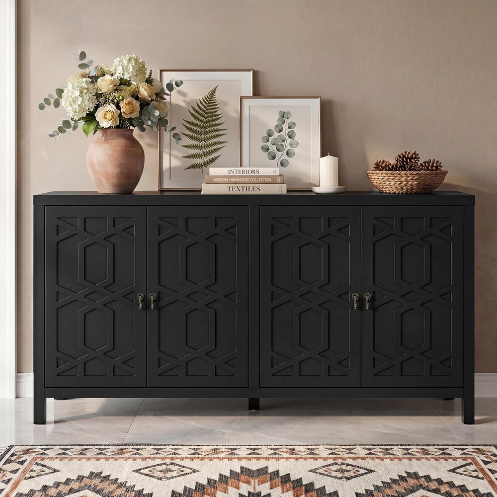 RoyalCraft Buffet Sideboard Cabinet, 60'' Storage Cabinet with Doors,...