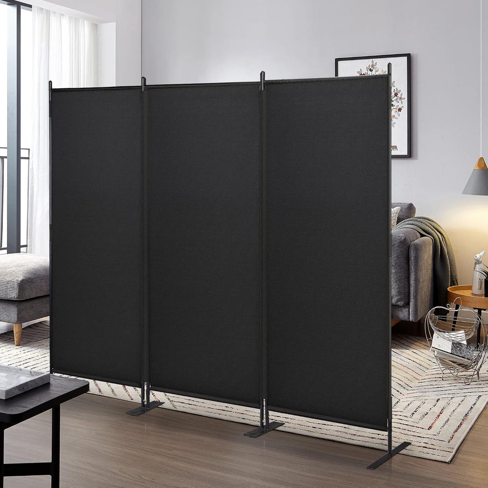 JAXPETY Room Divider Panel 6Ft Privacy Screen Wall Dividers, Black