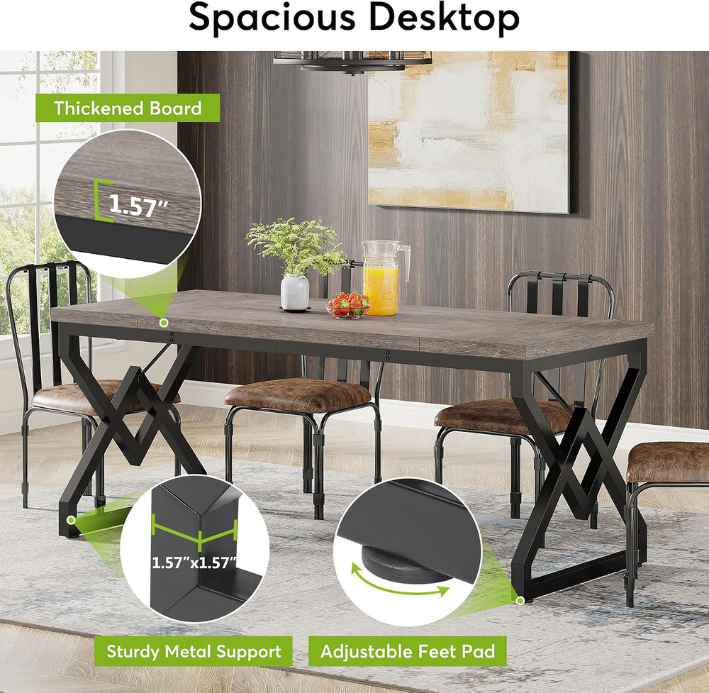 Tribesigns 63 inch Executive Desk, Industrial Computer Desk for Home Office