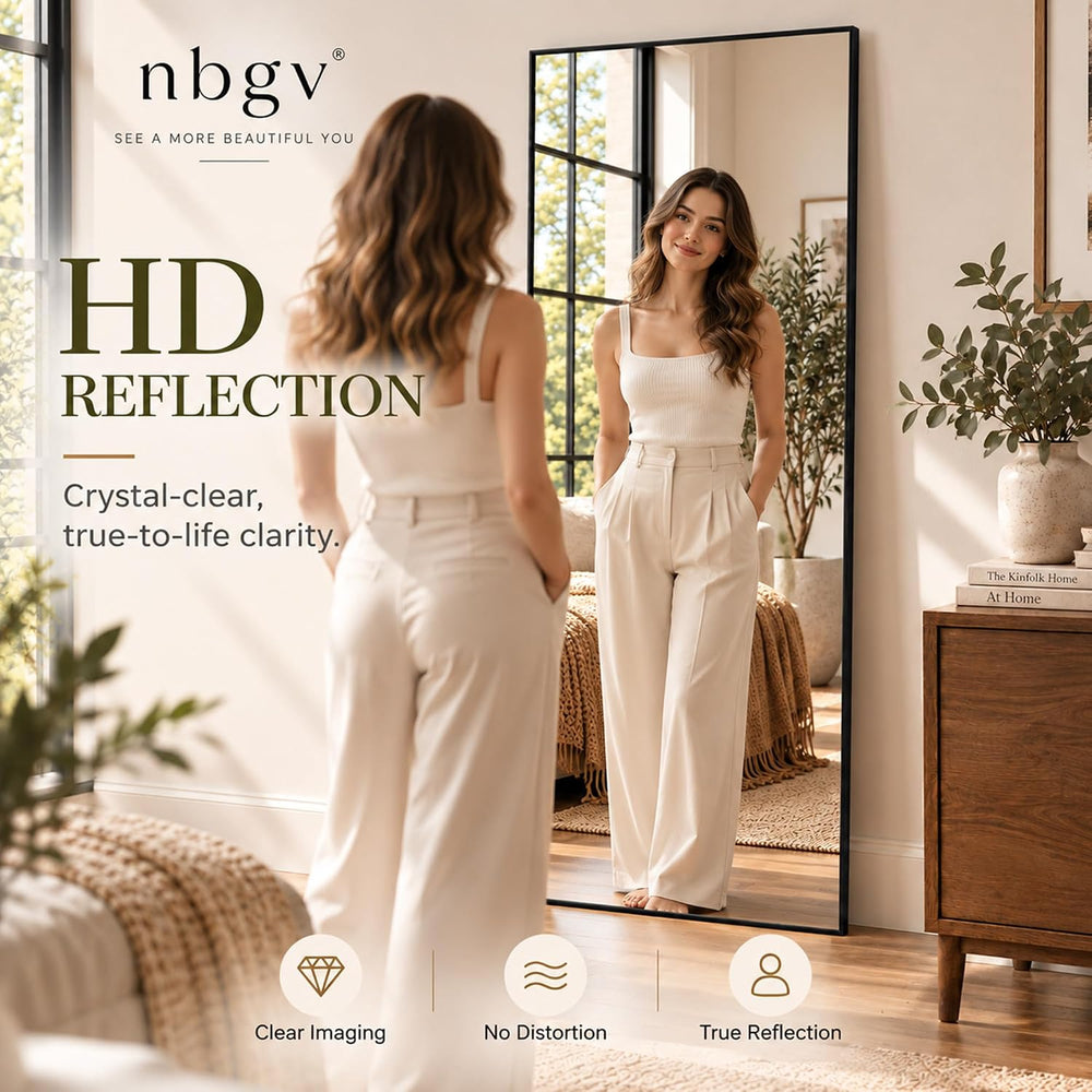 58"x20" Full Length Mirror, Floor Mirror Full Length Gold