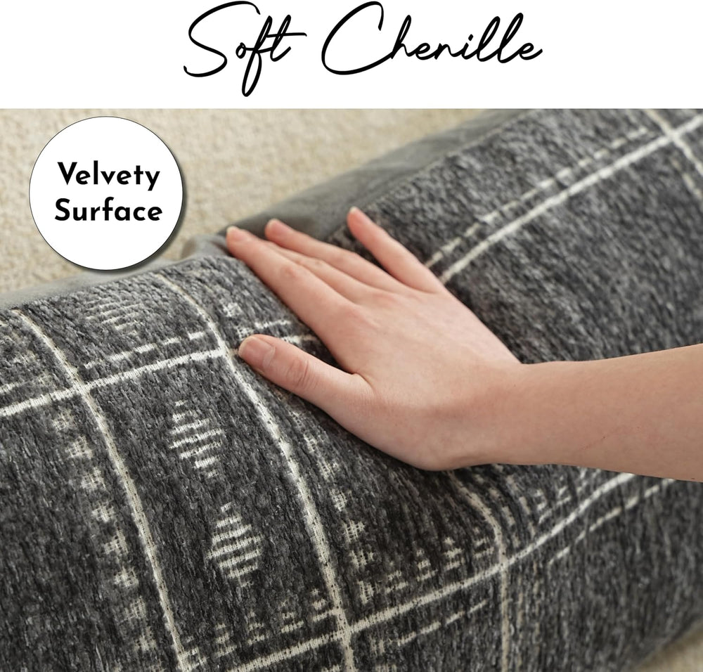 BlissBlush Decorative Lumbar Pillow Cover 14x36, Long Decorative Throw Pillow...
