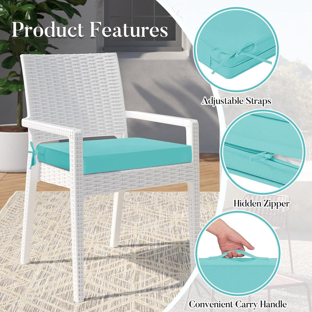 Basic Beyond Outdoor Chair Cushions for Patio Furniture, Waterproof Outdoor S...