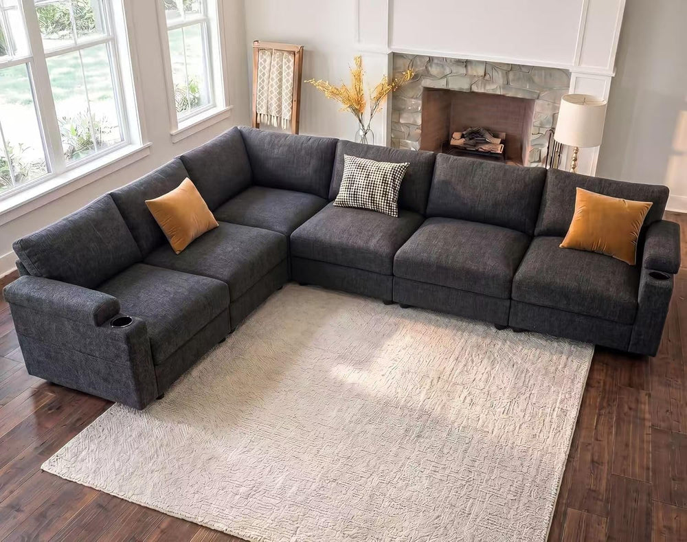 Sectional Couches for Living Rooms, Modular Cloud L Shaped Sofa