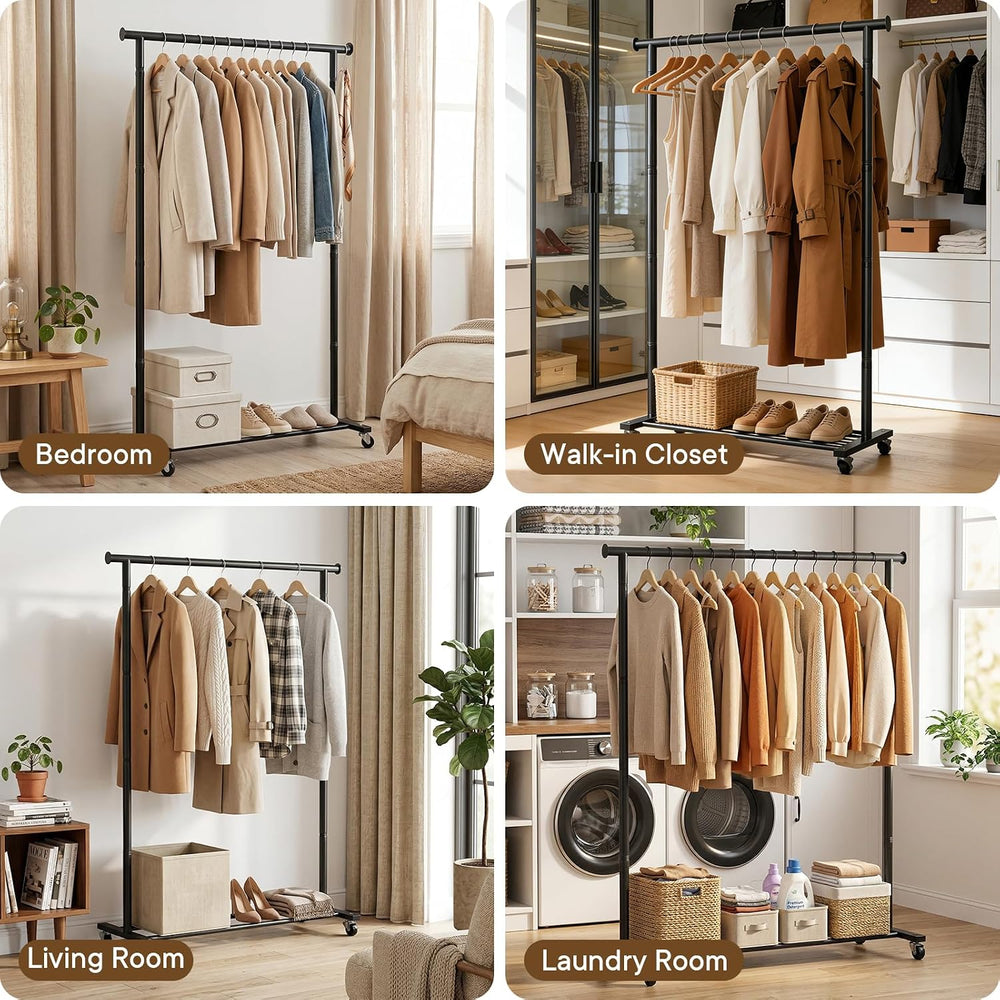 Clothes Rack, Clothing Rack for Hanging Clothes, Rolling Clothes Garmen Rack ...