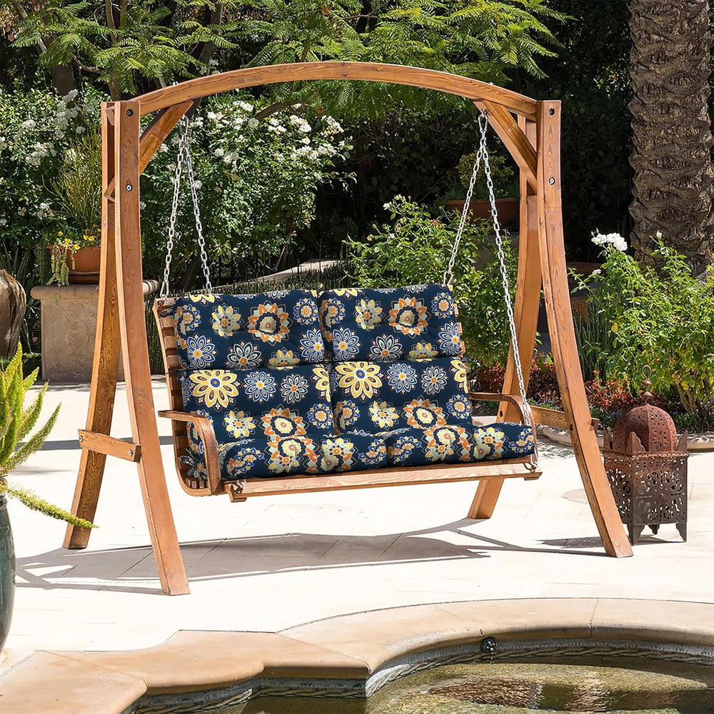 LVTXIII 2 Pack Outdoor High Back Cushions, 22" W x 20" D Tufted Sea...