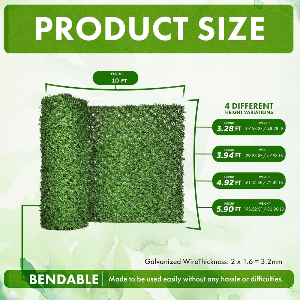 Can Fence Grass Chain Link Fence- Galvanized Wire UV Protected- Privacy Fence...