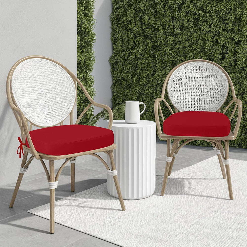 idee-home Outdoor Chair Cushions Set of 2, 19" x 19" D-Shaped