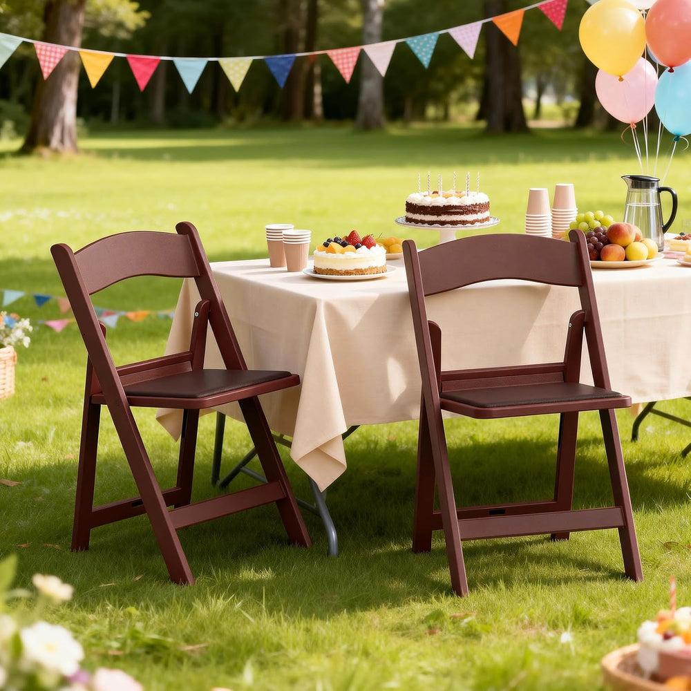 Nazhura Garden and Patio Folding Chair for Events and Wedding, Lightweight wi...